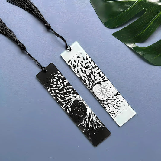 Acrylic Tassel Bookmark Set — 8 Beautiful Resin Bookmarks with Tassels