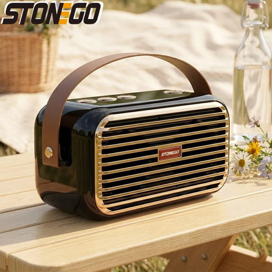 Retro Vintage Bluetooth Speaker — 8 Hour Battery, TWS Stereo, 5 Colours