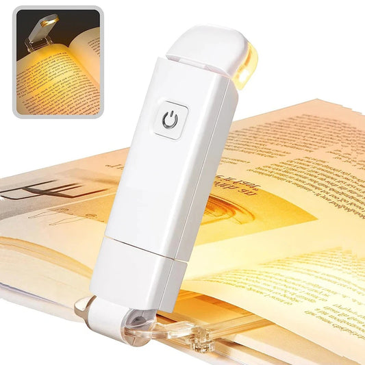 Amber Glow Book Light — 1800K Eye Care, USB Rechargeable Bookmark Light