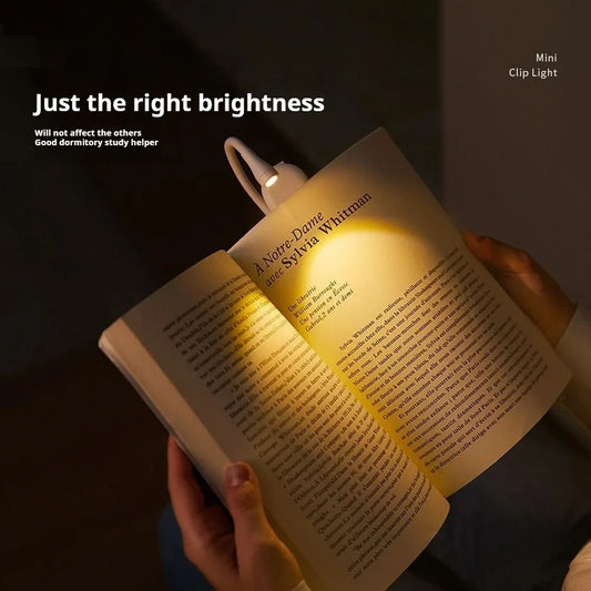 Rechargeable Clip-On Book Light — 3 Colour Modes, 360° Flexible Neck
